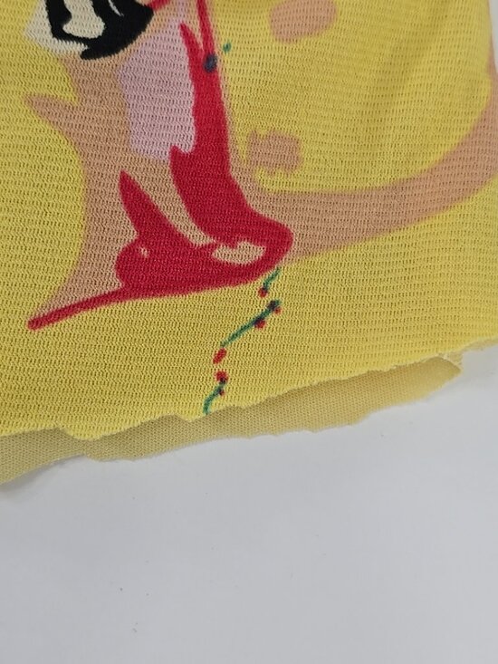 VINTAGE Joseph A. Colorful Paris Dance Print CROP TOP SZ MED Multicolor Abstract - Picture 9 of 16